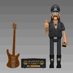 lemmy.gif Télécharger fichier STL Figure de Lemmy Kilmister • Modèle pour imprimante 3D, morganspear3D