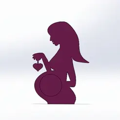 animiertes-gif-von-online-umwandeln-de-1.gif STL-Datei Schwangere Frau Ultraschall・Vorlage für 3D-Druck zum herunterladen