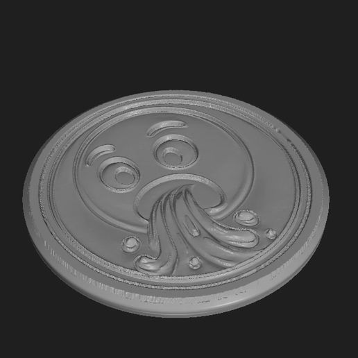 🪙 VOMITING EMOJI COIN TOKEN WALL ART・ STL File for 3D printing・Cults
