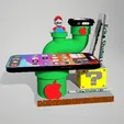 DOCK_STATION_SUPER_MARIO.gif 3 em 1 Dock Station Apple Charger iPhone e Apple Watch Super Mario
