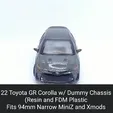 Corolla.gif 22 GR Corolla Body Shell with Dummy Chassis (Xmod and MiniZ)