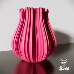 vaso_flor-01.gif STL file Flower vase・Template to download and 3D print