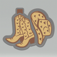 STL1370.gif Cowgirl Boots & Hat Silicone Mold Housing STL File