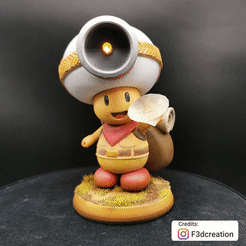 gif animado.gif 3D file Captain Toad Lamp・3D printable model to download