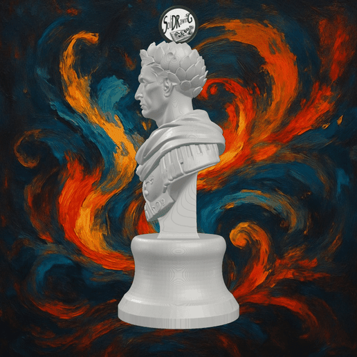 Majestic Julius Caesar Bronze Bust – SoliDRawinGs SG3292