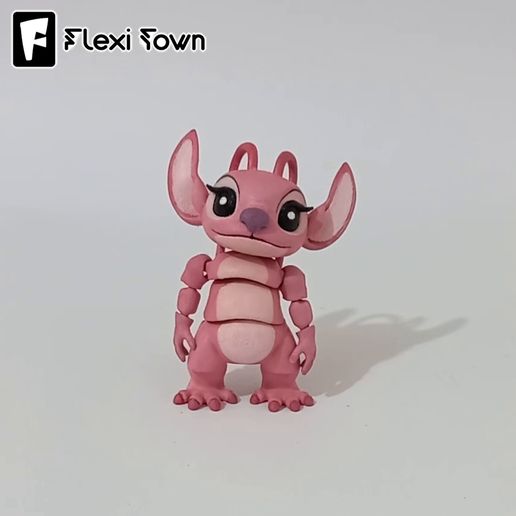 Flexi-Town-Angle,-G1.mp4 Flexi Angle, Lilo & Stitch, figura fidget articulada, 3mf incluidos