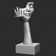 turntable010.gif Half Faced Female Bust