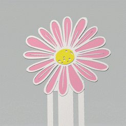 154-b.gif Archivo STL Marcapáginas - Flor・Modelo para descargar y imprimir en 3D