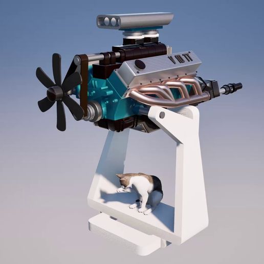 Video1_000.mp4 Small Block Generic V10 Supercharged Engine 1/15th Scale