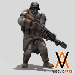 Deathkorps_Soldier_L.gif STL file Imperial Germans・3D printer design to download, VidovicArts