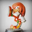 Knuckles-Action.gif Knuckles the Echidna-Action pose-Sega game mascot -Fanart
