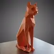 cat.gif Low poly sitting cat