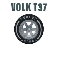 Volk-Rays.gif STL file 1:24 Volk Rays T37 Wide with Simi Slick Tyers・3D printing design to download