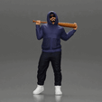 ezgif.com-gif-maker-29.gif Gangster homie in hoodie sunglasses and cap holding A Baseball Bat on his shoulder