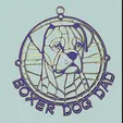 Boxer-dad-llavero.gif Souvenir + Topper + Boxer dog Dad