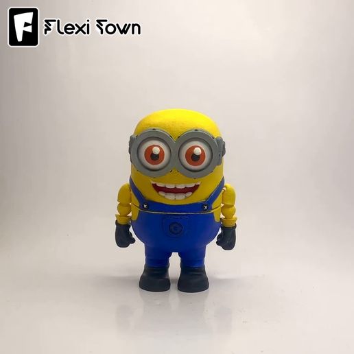 Flexi-Town-Bob-the-Minion,-G3.mp4 Flexi Bob the Minion, Minions Collection, Articulated fidget figure, 3mf included