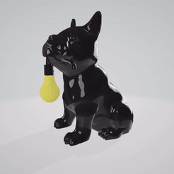 sitting-dog-lamp.gif SITTING DOG LAMP WITHOUT STAND 22 CM HIGH EVEN FOR ENDER 3 COMMERCIAL LICENSE