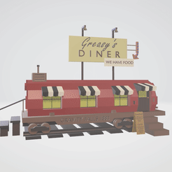 kkjjii.gif Fichier STL gratuit Gravity Falls - "Greasy`s Diner"・Idée pour impression 3D à télécharger