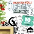 COP.gif 🎅 Christmas door corners vol. 1 💸 Multipack of 10 models 💸 (santa, decoration, decorative, home, wall decoration, winter) - by AM-MEDIA