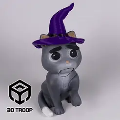 Halloween-Lovely-Angry-Cat-GIF.gif Archivo STL gratis Halloween Lovely Angry Cat - Sombrero・Plan de la impresora 3D para descargar, 3DTROOP