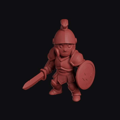 Plumed Knight With Sword Shield