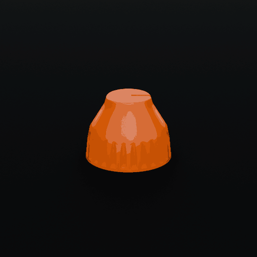 Collet knob for D-shaft 6.0 mm, deep flat - 4 sizes 16/20/25/30 mm, no supports