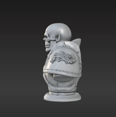 Cybernetic Space Commander STL – Worn Armor & Sci-Fi Enhancements 3D model