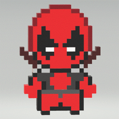 High-Res.gif Free 3MF file Pixel Chibi Deadpool・3D printable model to download, jbadas30