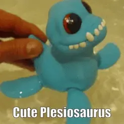 Cute-Plesiosaurus.gif Fichier STL Plesiosaurus mignon (Impression facile - Imprimer en place)・Design pour impression 3D à télécharger