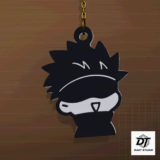 Satoru Gojo Chibi Blindfold Keychain - Jujutsu Kaisen Anime Bag Charm STL