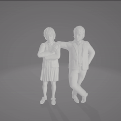sbg.gif Free 3MF file Boy and Girl - School・Object to download and to 3D print