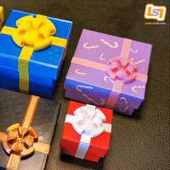 gif 6x6x3 pink.gif 3D-Datei Gift boxes - 5 models - 3 sizes (no glue or paint)・3D-Drucker-Vorlage zum herunterladen, LabLabStudio