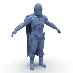 MandalorianPreviewShaded.93.gif 3D file Mandalorian Whole Body Neutral Pose・Design to download and 3D print, 699Spatz