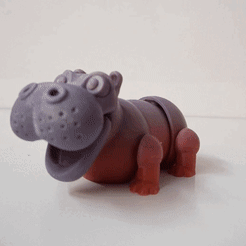 0705-copia-1.gif STL file Flexi Hippo・3D printer design to download