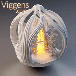Christmas_Ornament_LED_Lampshade_05_320-L2.gif 3D file Christmas ornament and/or LED garland lampshade-05・3D print model to download