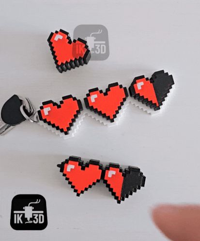 Picture7-ezgif.com-resizek.gif 8-Bit Heart Clicker Fidget Toy / Keychain / Set