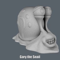Gary the Snail.gif STL-Datei Gary die Schnecke (Einfacher Druck ohne Unterstützung)・3D-druckbare Vorlage zum herunterladen, Alsamen