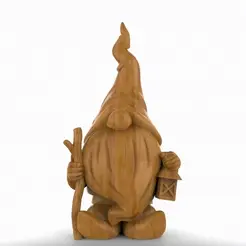 222.18.gif STL file Lantern Garden Gnome・3D printer model to download