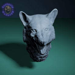 WOLF_HEAD.gif Файл STL Волчья голова・Модель для загрузки и 3D печати