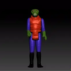 PONDA BABA.gif 3D file Star Wars .stl Warlus Man .3D action figure .OBJ Kenner style.・3D printing design to download