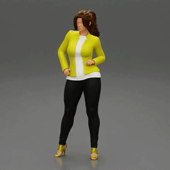 228.gif Archivo 3D Mujer de negocios joven y segura de sí misma, de pie, modelo de impresión 3D・Objeto de impresión 3D para descargar, 3DGeshaft