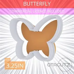 Butterfly~3.25in.gif Butterfly Cookie Cutter 3.25in / 8.3cm