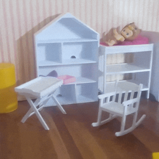 MINIATURE-POTTERY-BARN-MODERN-HOUSE-BOOKCASE-FOR-1-12-DOLLHOUSE.gif STL file MINIATURE BOOKCASE Pottery barn-INSPIRED FOR 1:12 DOLLHOUSE・3D printing design to download, RAIN