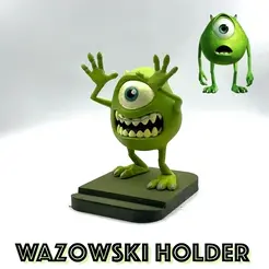 WAZOWSKI HOLDER STL file Mike Wazowski Phone Holder Tablet Monsters, Inc. Office Desk Accessory・3D print object to download
