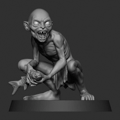 ZBrush_Movie_AdobeExpress.gif STL file Gollum・3D printing template to download, Infernum-Miniatures