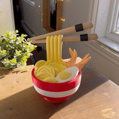 IMB_WpEQOu.gif 3D file Ramen Noodles Bowl Secret Tray・3D printable model to download