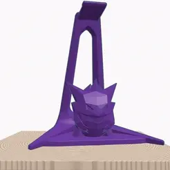 Gengar-Stand-Low-Poly.gif Gengar Low Poly Headphone Stand