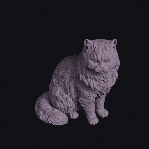 Sitting Persian Cat Figurine