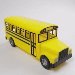 ezgif.com-gif-maker-35.gif STL file SCHOOL BUS - container/pen storage・3D printing model to download