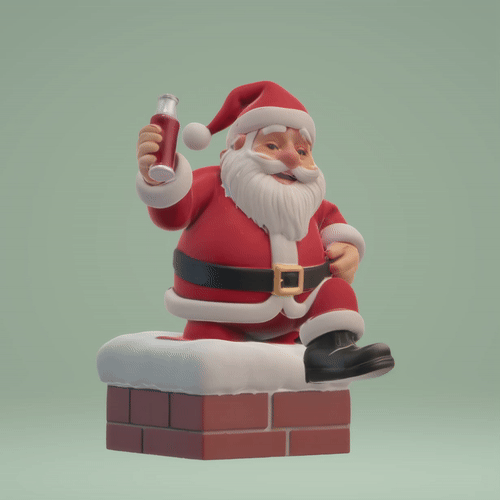 Père-noel-sort-cheminée-1.gif Дед Мороз выходит из дымохода